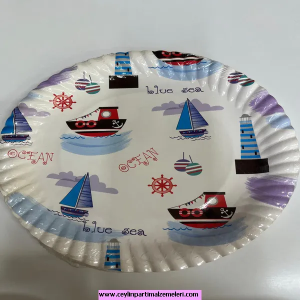 DENİZ Temalı Karton Tabak